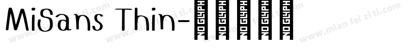 MiSans Thin字体转换